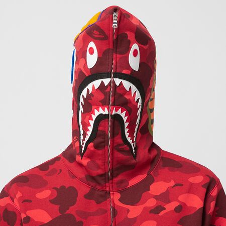 Shop Color Camo Shark Full Zip Hoodie Online